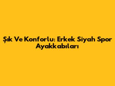 Şık Ve Konforlu: Erkek Siyah Spor Ayakkabıları