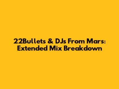 22Bullets & DJs From Mars: Extended Mix Breakdown