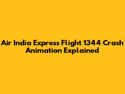 Air India Express Flight 1344 Crash Animation Explained
