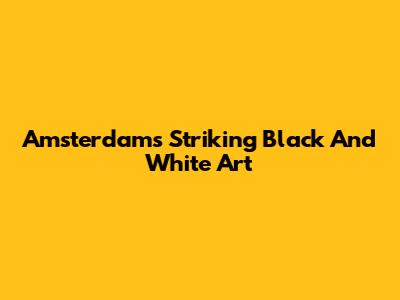Amsterdam's Striking Black And White Art