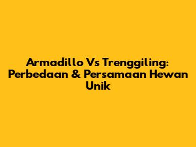 Armadillo Vs Trenggiling: Perbedaan & Persamaan Hewan Unik