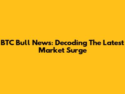 BTC Bull News: Decoding The Latest Market Surge