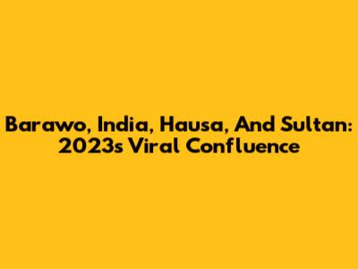 Barawo, India, Hausa, And Sultan: 2023's Viral Confluence