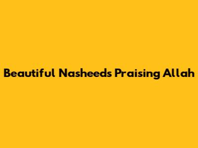 Beautiful Nasheeds Praising Allah
