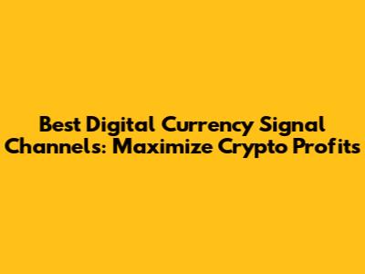 Best Digital Currency Signal Channels: Maximize Crypto Profits