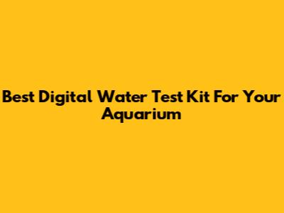 Best Digital Water Test Kit For Your Aquarium