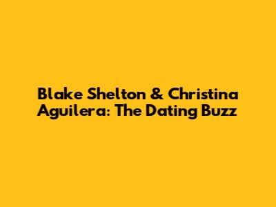 Blake Shelton & Christina Aguilera: The Dating Buzz