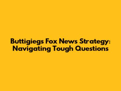 Buttigieg's Fox News Strategy: Navigating Tough Questions