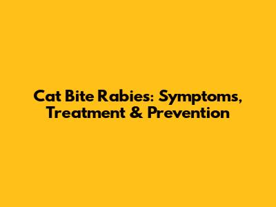Cat Bite Rabies: Symptoms, Treatment & Prevention