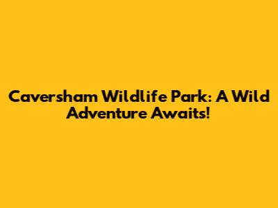 Caversham Wildlife Park: A Wild Adventure Awaits!