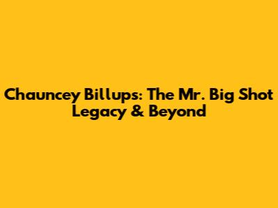 Chauncey Billups: The 'Mr. Big Shot' Legacy & Beyond