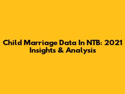 Child Marriage Data In NTB: 2021 Insights & Analysis