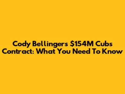 Cody Bellinger's $154M Cubs Contract: What You Need To Know