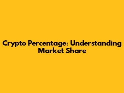 Crypto Percentage: Understanding Market Share