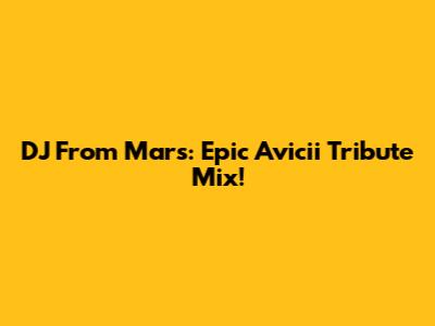 DJ From Mars: Epic Avicii Tribute Mix!