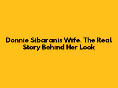 Donnie Sibarani's Wife: The Real Story Behind Her Look