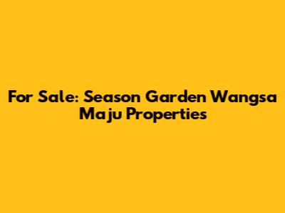 For Sale: Season Garden Wangsa Maju Properties