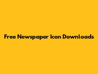 Free Newspaper Icon Downloads