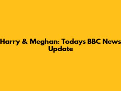 Harry & Meghan: Today's BBC News Update