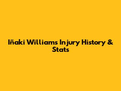 Iñaki Williams Injury History & Stats