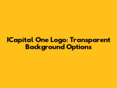 ICapital One Logo: Transparent Background Options