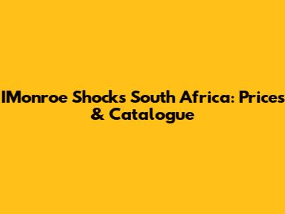IMonroe Shocks South Africa: Prices & Catalogue