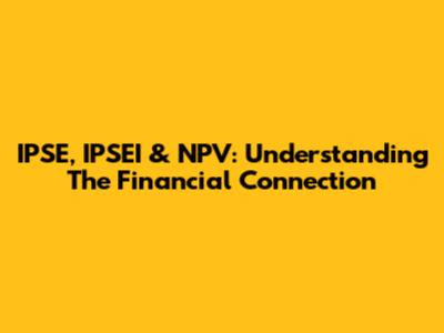 IPSE, IPSEI & NPV: Understanding The Financial Connection