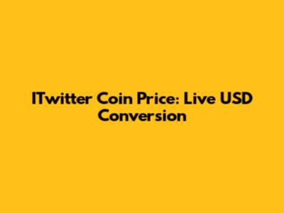 ITwitter Coin Price: Live USD Conversion