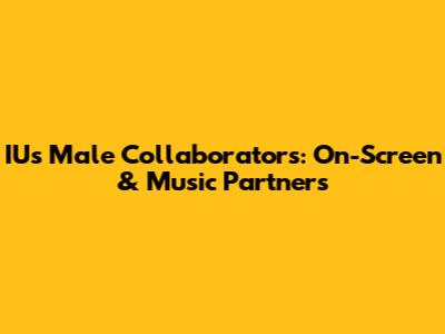 IU's Male Collaborators: On-Screen & Music Partners