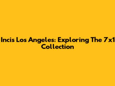 Incis Los Angeles: Exploring The 7x1 Collection
