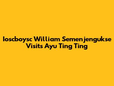 Ioscboysc William Semenjengukse Visits Ayu Ting Ting