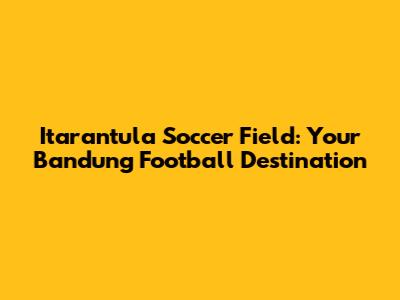 Itarantula Soccer Field: Your Bandung Football Destination