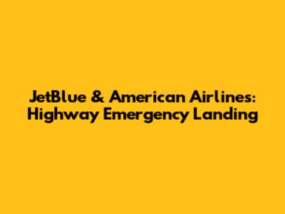 JetBlue & American Airlines: Highway Emergency Landing
