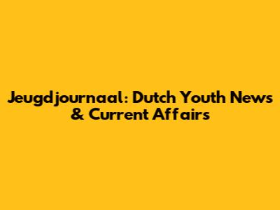 Jeugdjournaal: Dutch Youth News & Current Affairs