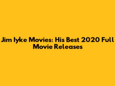 Jim Iyke Movies: His Best 2020 Full Movie Releases