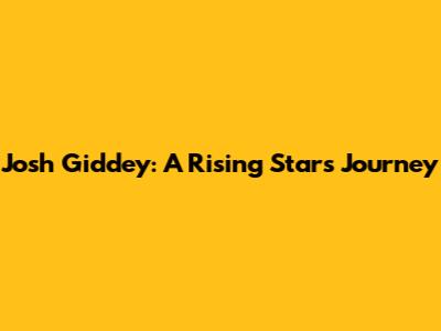 Josh Giddey: A Rising Star's Journey