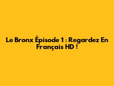 Le Bronx Épisode 1 : Regardez En Français HD !
