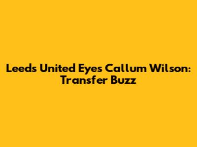 Leeds United Eyes Callum Wilson: Transfer Buzz