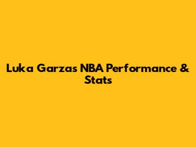 Luka Garza's NBA Performance & Stats