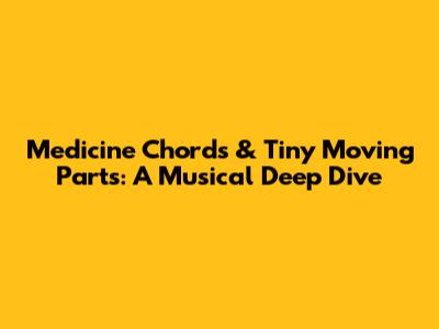 Medicine Chords & Tiny Moving Parts: A Musical Deep Dive