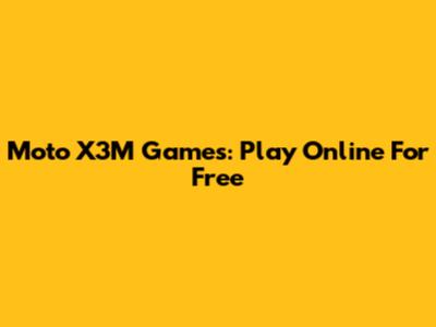 Moto X3M Games: Play Online For Free