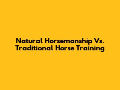 Natural Horsemanship Vs. Traditional Horse Training