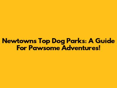 Newtown's Top Dog Parks: A Guide For Pawsome Adventures!