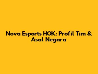 Nova Esports HOK: Profil Tim & Asal Negara