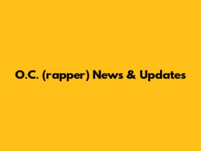 O.C. (rapper) News & Updates