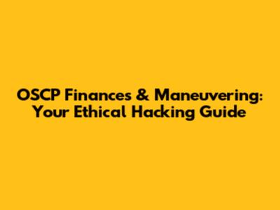 OSCP Finances & Maneuvering: Your Ethical Hacking Guide