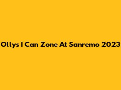 Olly's "I Can Zone" At Sanremo 2023