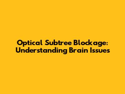 Optical Subtree Blockage: Understanding Brain Issues