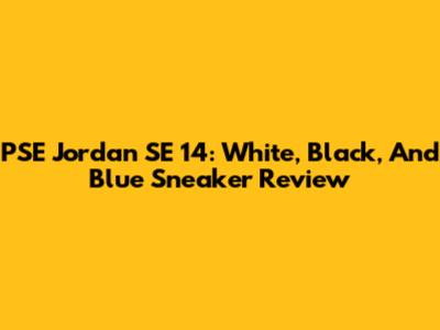 PSE Jordan SE 14: White, Black, And Blue Sneaker Review