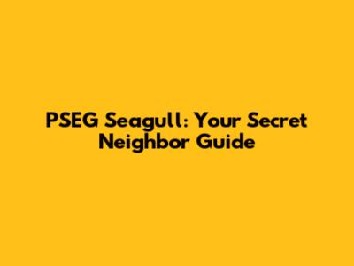 PSEG Seagull: Your Secret Neighbor Guide